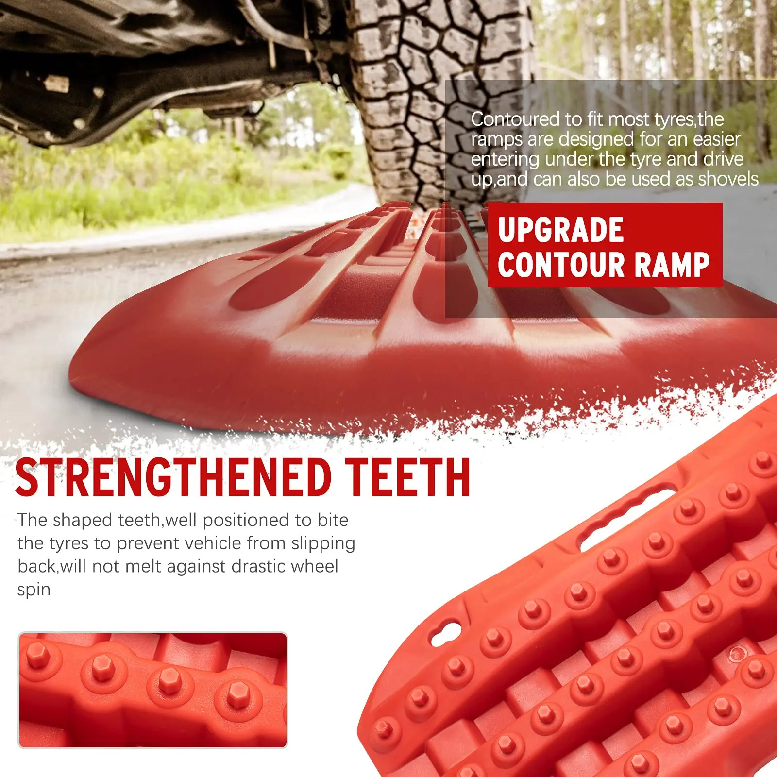 

Super-Tough High Strength PP 58cm Car Off Road Accessories Traction Boards Rail Recovery 4x4 Emergency Rescue Tool Snow Sand Mud