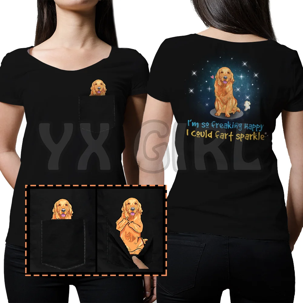 Golden Retriever Mom Middle Finger  3D All Over Printed T Shirts Funny Dog Tee Tops shirts Unisex images - 6