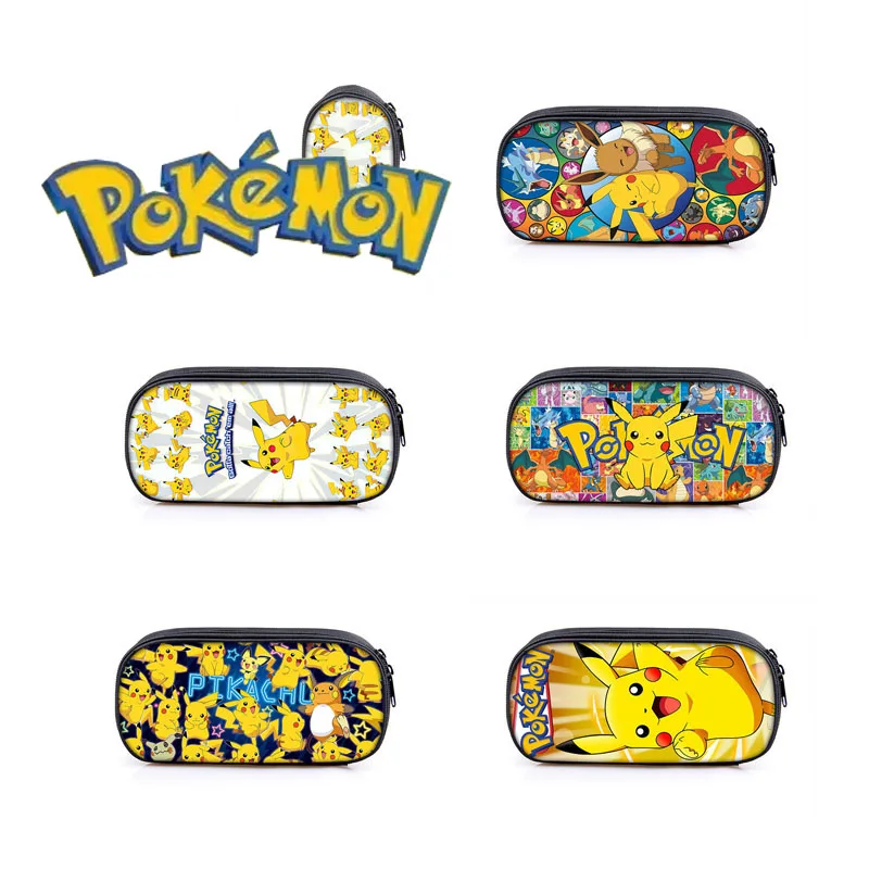 

New Pikachu Pencil Case Pokemon Surrounding Storage Stationery Box Pencil Case Holiday Gift for Friends and Family Wholesale
