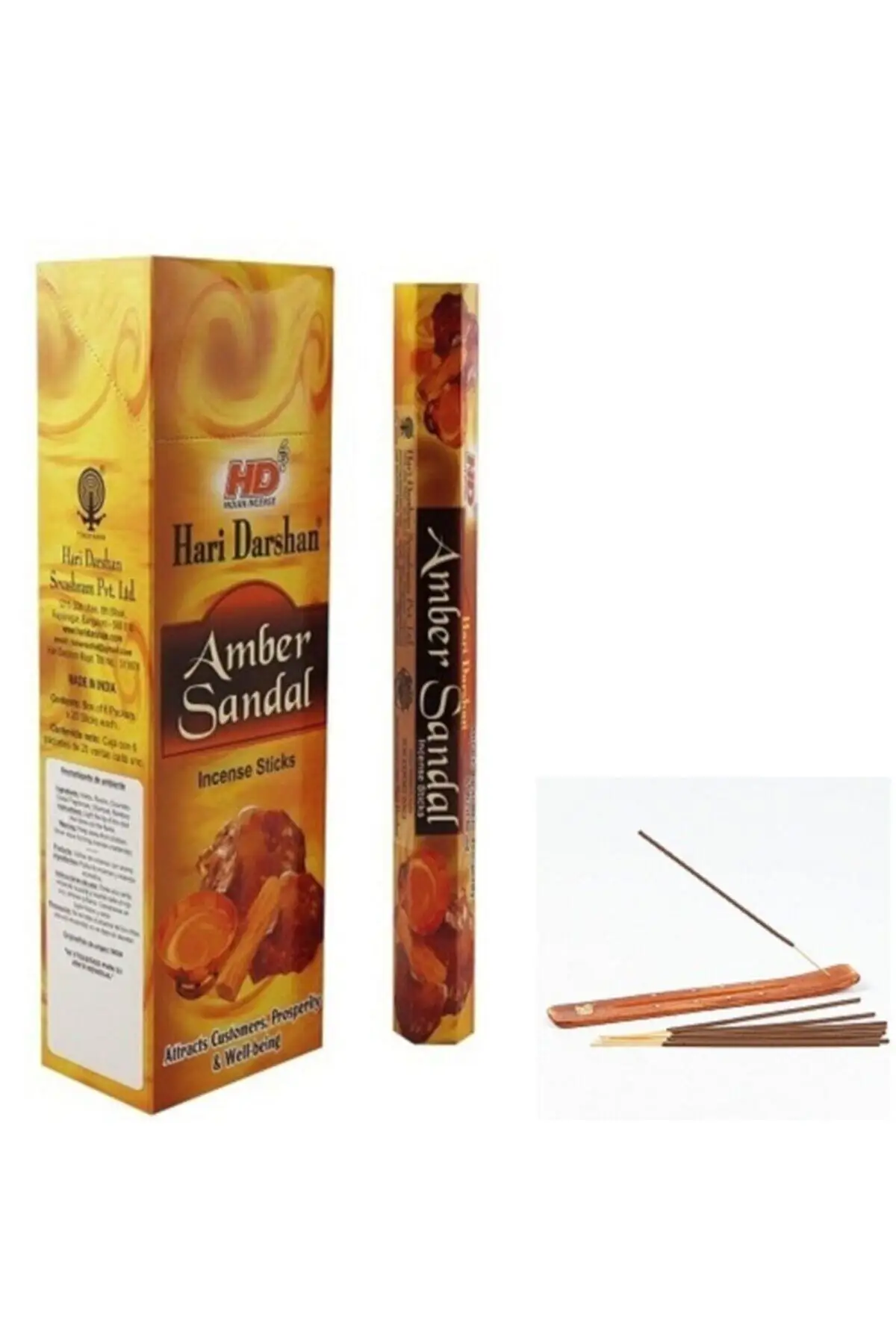 

Amber Sandalwood & Amber Wood Fragrance 20 PCs Stick Incense 1 PCs Kayak Tütsülük Gift