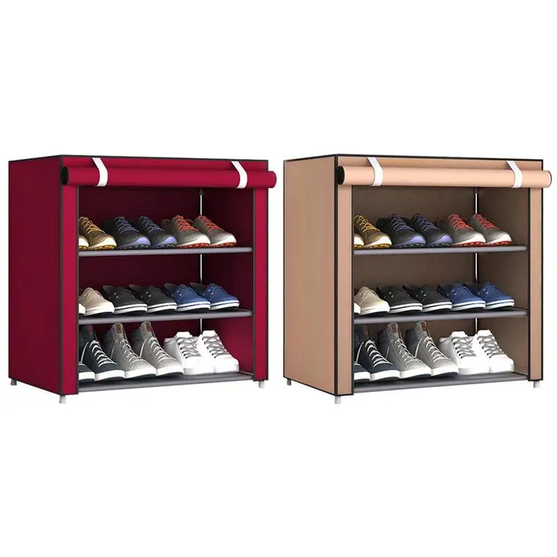 

4 Tier Shoe Organizer Shoe Rack Shoe Tower Heighten The Shoe Cabinet Dormitory Organizer Multifunctional Assembly Shoecase