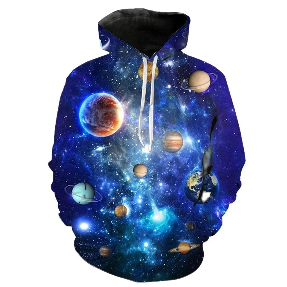 

Fashion Cool Universe 3d Digital Printing Men's Hoodies 2022 Autumn New Casual Long Sleeve Tops Hooded Pullover for Men Clothes