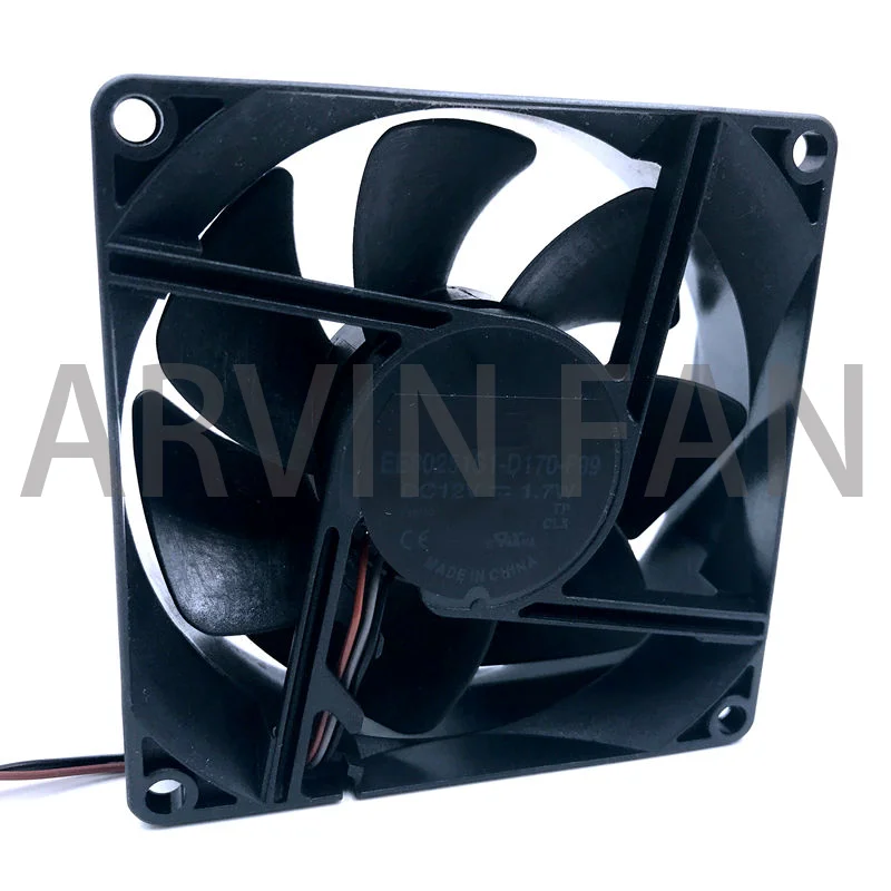 Абсолютно новый для проектора EP6127A, Φ DC 12V 1,7 W 3-контактный 3-контактный разъем 80 мм 80x80x25 мм, серверный квадратный вентилятор