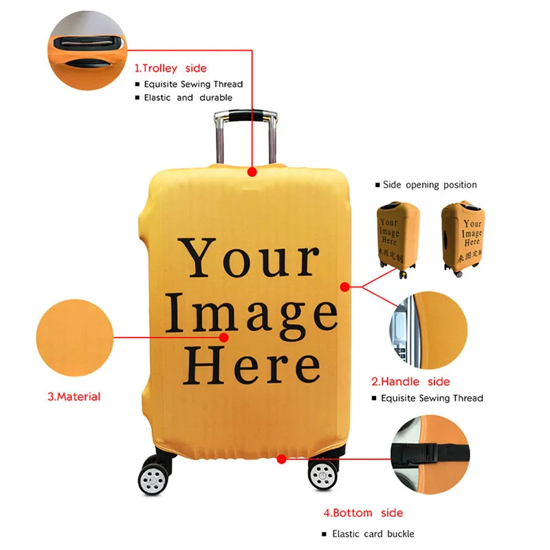 Thick Elastic Cartoon Design Luggage Protective Cover Zipper Suit For 18-32 inch Suitcase Covers Trolley Cover Travel Accessorie images - 6