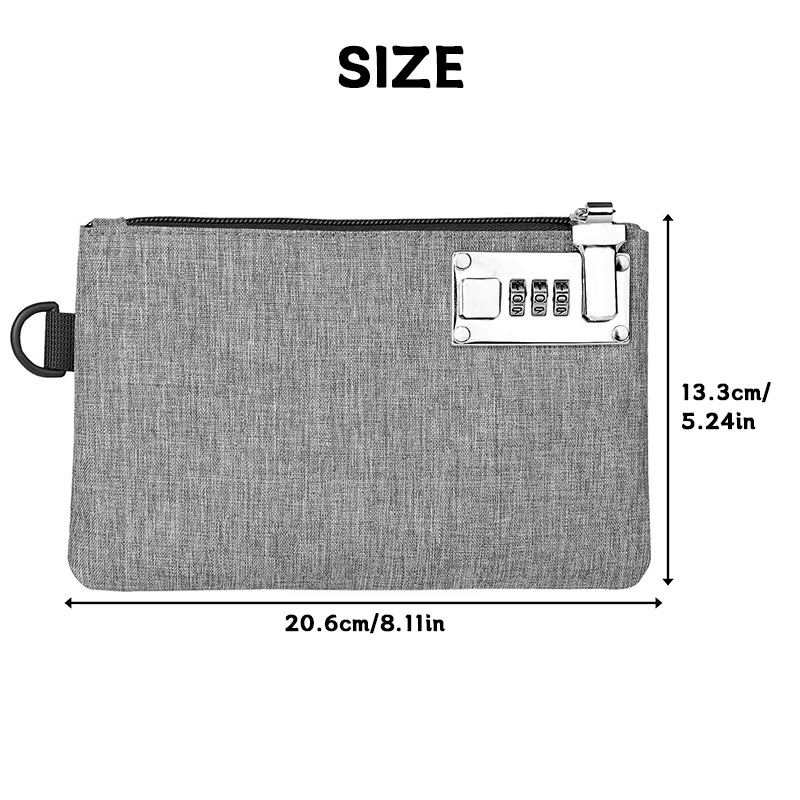 Запираемая сумка для денег прочные нейлоновые мешки банкнот портмоне монет