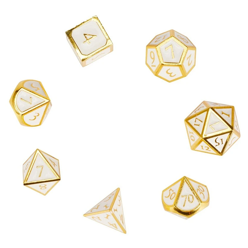 

DND Dice Set Metal Dice Set Metal Polyhedral Dice Set Dragon Metal Dice For Table Games Role Playing Dice Set