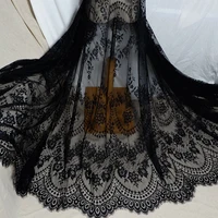 150cm wide eyelash lace fabric embroidered diy clothing wedding dress table flag accessories