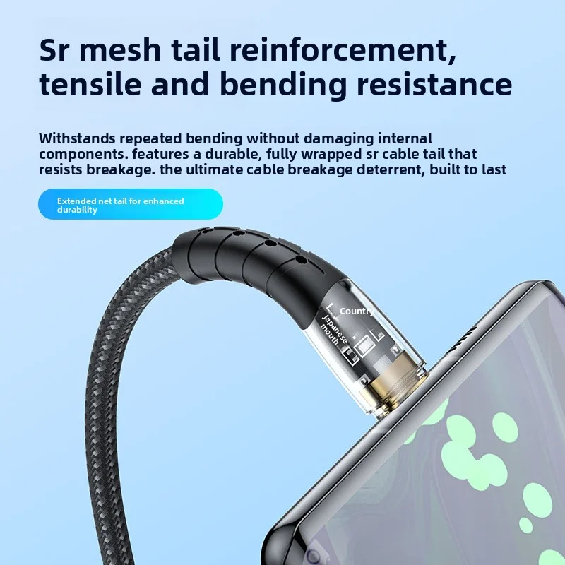 Фото Кабель ANSEIP USB To Type C, 100 Вт, кабель для быстрой зарядки, шнур для передачи данных для iphone 15 16 Huawei Xiaomi Samsung, кабель для зарядки USB To Type C №4