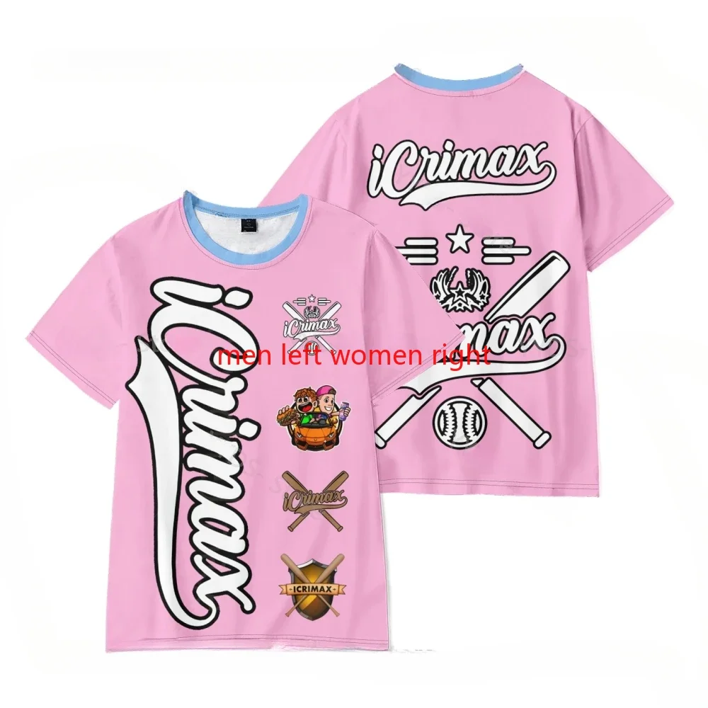 Детская футболка с 3D-принтом аниме burgerles Icrimax для мальчиков и девочек милые топы в