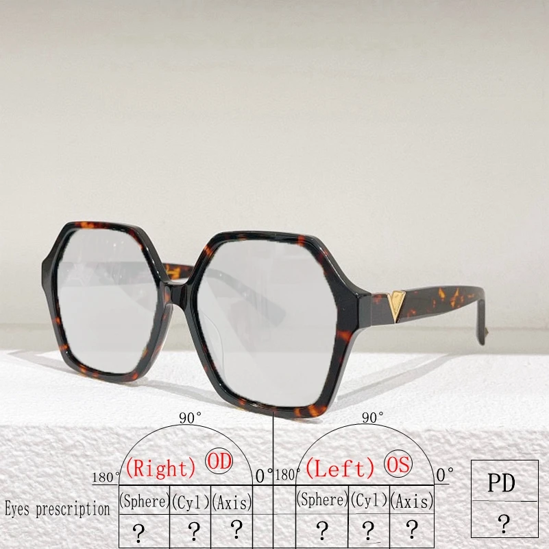 

Черная белая леопардовая многоугольная оправа высококачественные женские оптические очки VA4088 Модные мужские солнцезащитные очки градиентные линзы
