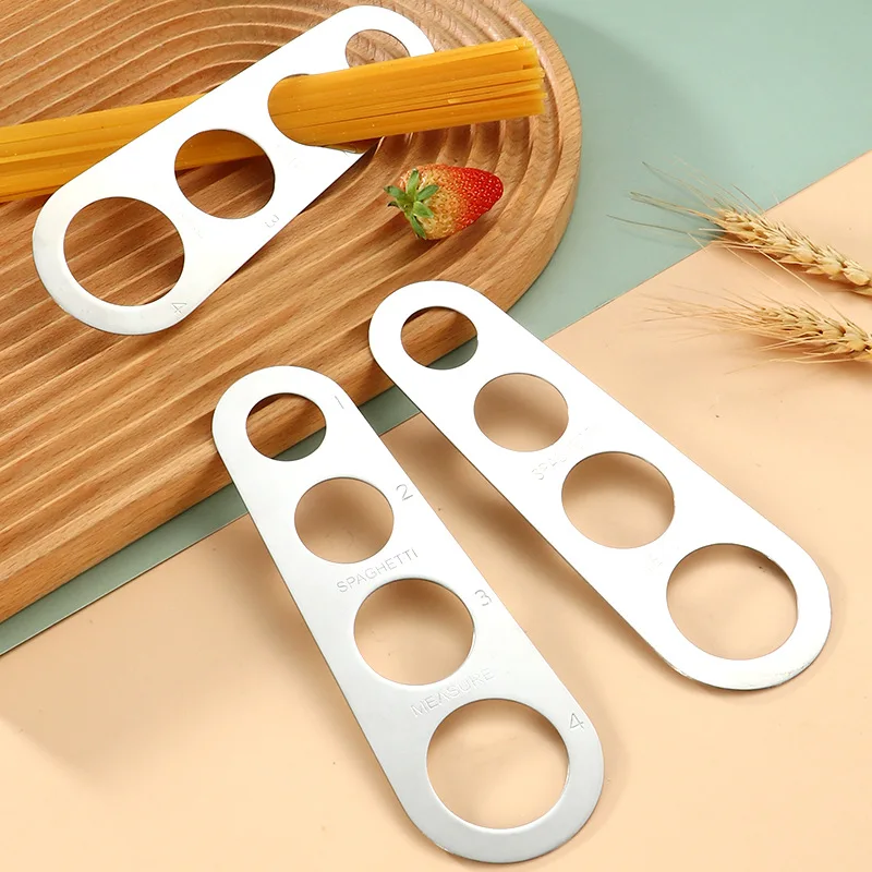 

New Pasta Noodles Measurer Cup Spaghetti Stainless Steel Kitchen Tools Stick 1-4 Portion Component Control Cooking Accessories