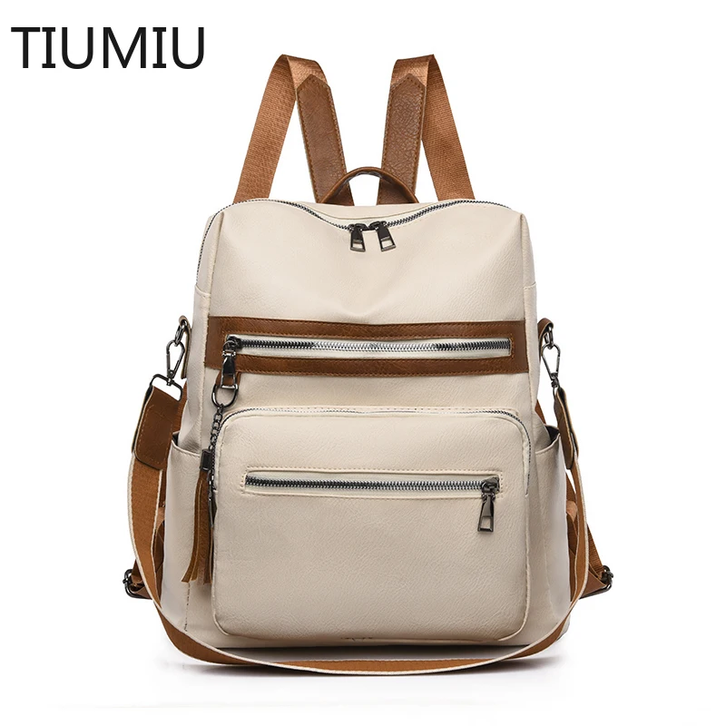 

Кожаный рюкзак с защитой от кражи, кошельки, Женский вместительный дорожный рюкзак, школьные сумки, женский рюкзак