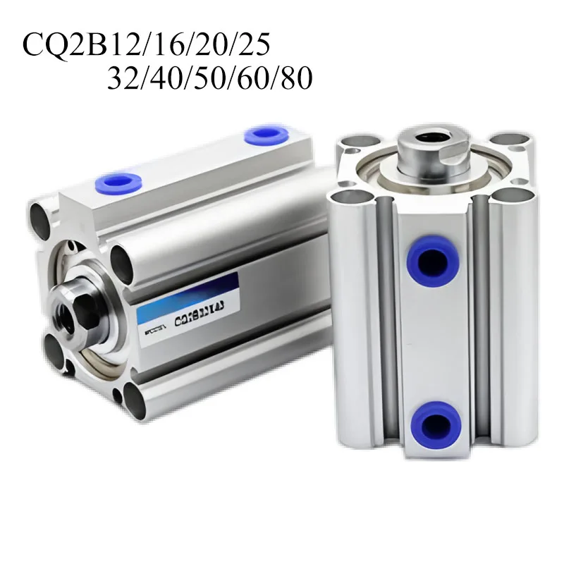 Фото Двухсторонний тонкий компактный цилиндр CQ2B CQ2B12 CQ2B16 CQ2B20 CQ2B25 CQ2B32 CQ2B40 CQ2B50 CQ2B63 CQ2B80x100 №1