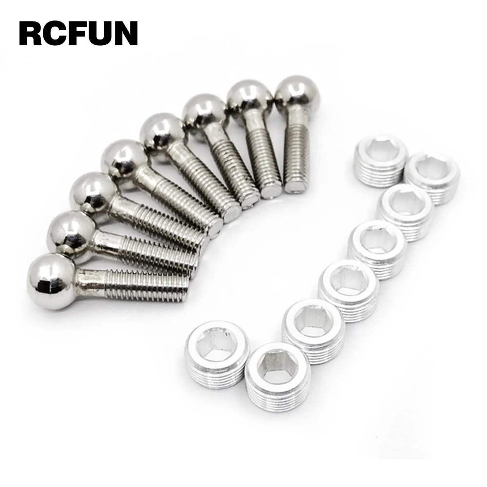 

HSP 1:10 RC car 02152 02153 M5 Metal Ball-Head Screw or Nut For 1/10 1:10 RC Model Car 94122 94166 94155 94177 94188 S4