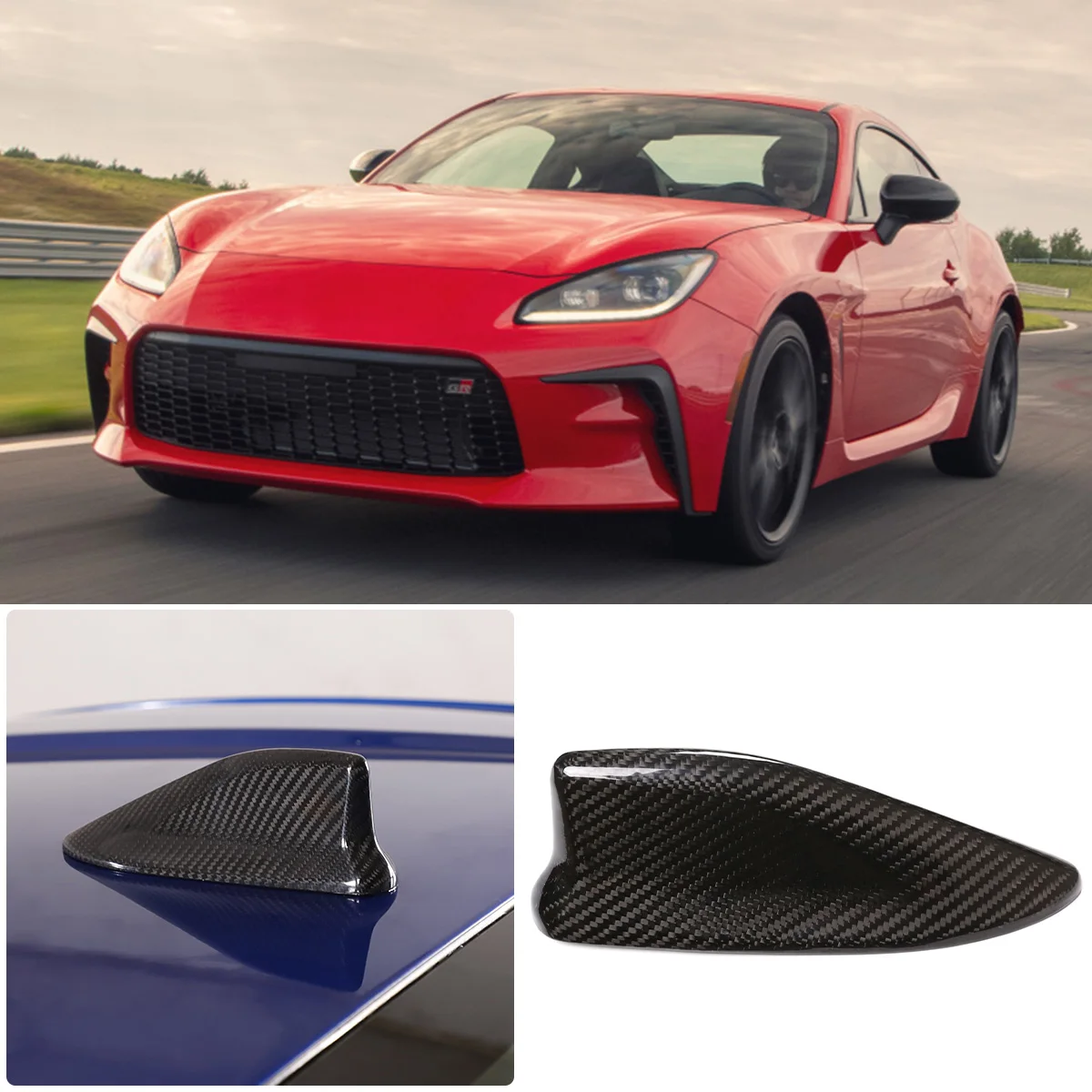 

For Toyota 86 16 -20 100 %Real Carbon Fiber Car Roof Shark Fin Decorative Aerial Antenna Cover Sticker Base Roof Car Accessories