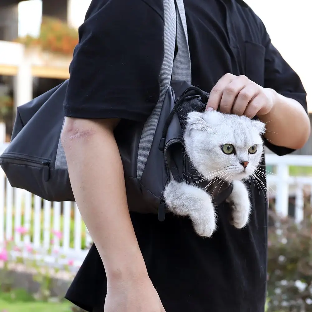 

Pet Cat Carrier Bag 5l Large Capacity Portable Anti-scratch Anti-bite Double Layer Sling Carrier For Outdoor Travel