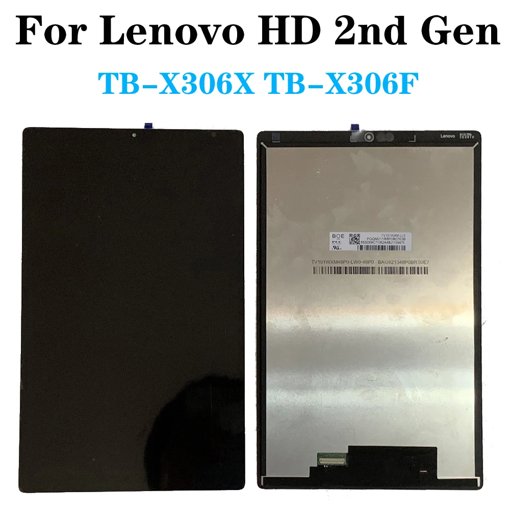 

Original Screen10.1"For Lenovo HD 2nd Gen TB-X306X TB-X306F Digitizer TB-X306V TB X306 LCD and Touch Sensor Replacement