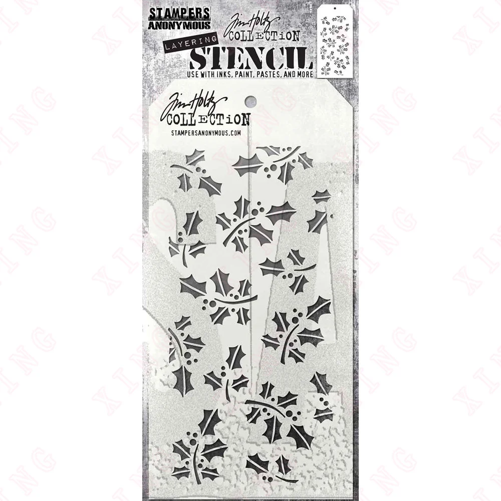 

2022 Christmas Arrival Painting Scrapbook Coloring Embossing Album Decorative Craft New Diy Layering Stencil Hollyberry Template