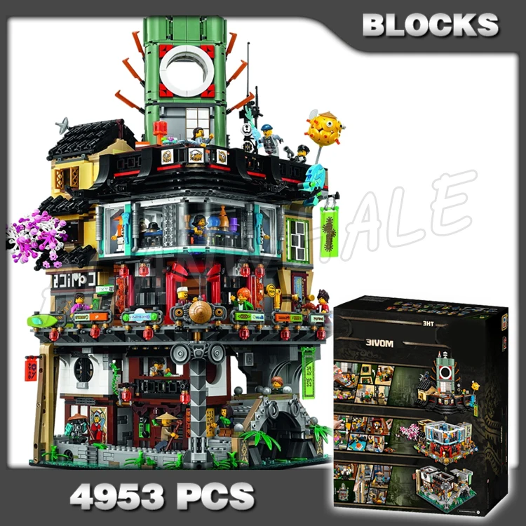 

4953 шт. 3-уровневый Shinobi строительный уличный раздвижной Лифт рыболовный радиоприемник 10727 модульные блоки наборы совместимы с моделью