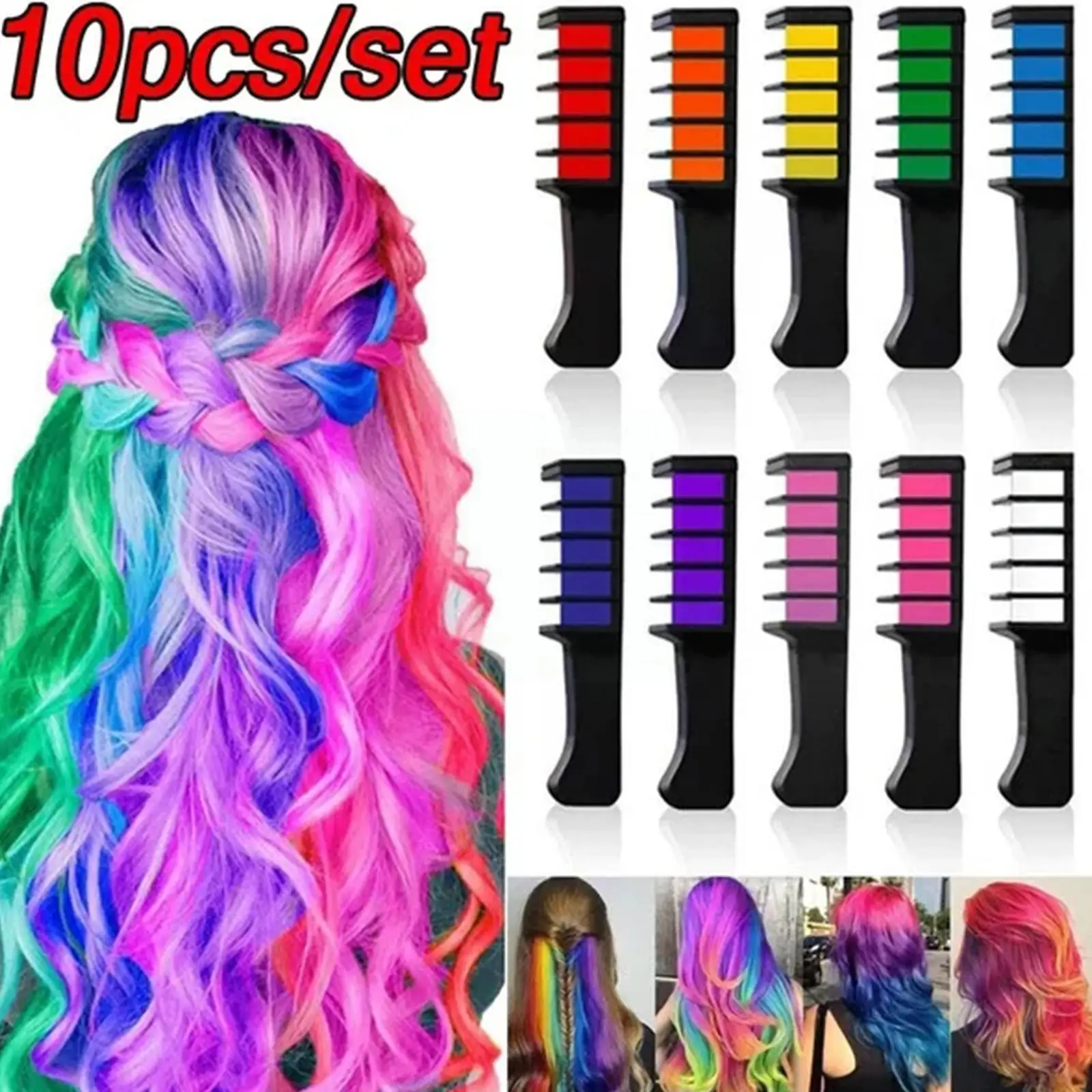 

Disposable Hair Dye Stick 10 Mini Hair Dye Comb Temporary Pigment Hair Dye Comb Stick Mini Dye Comb Hair F4d4