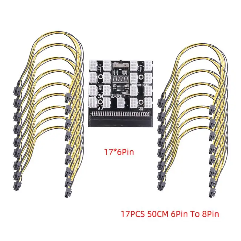 

17 Interface Server Power Converter Board 17 6-pin Ports Equipped With Led 76pin Breakout Board 4pin Floppy Drive 6pin To 8pin