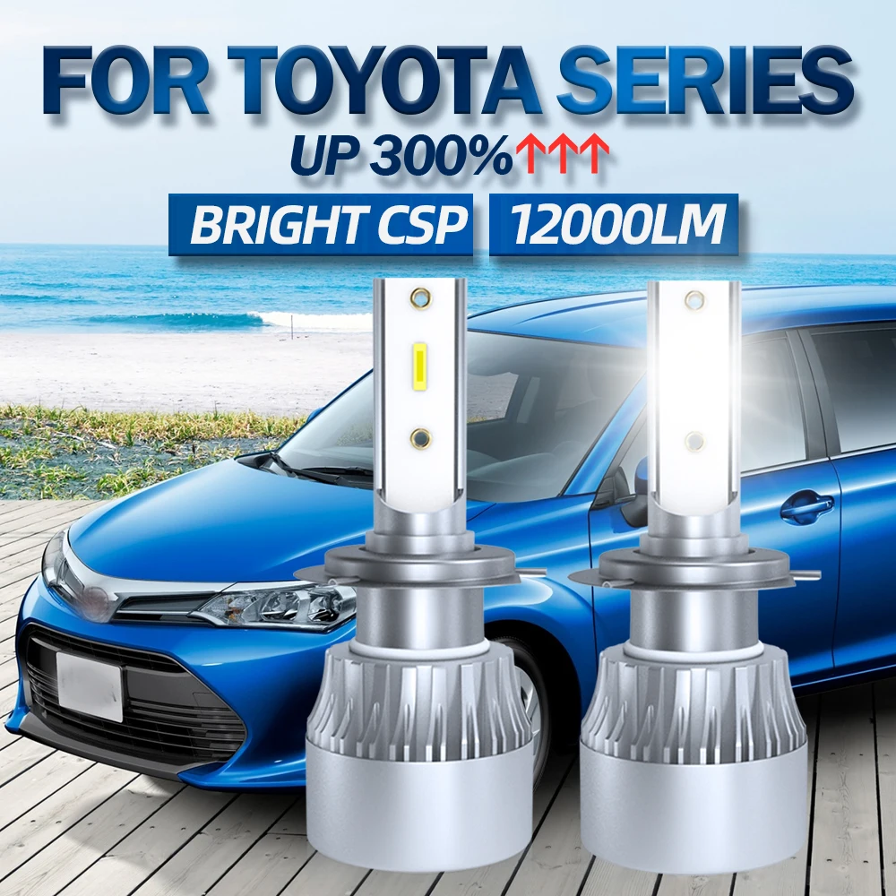 

9005 9006 LED Headlight H7 Bulbs H4 H8 H9 H11 H1 H13 9004 9007 Lamp For Toyota Camry Corolla C-HR 4Runner Highlander RAV4 Tacoma