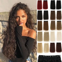 difei synthesis curly hair extensions 5 clips hairpiece corn wave wig for woman natural black heat resistant fakehair