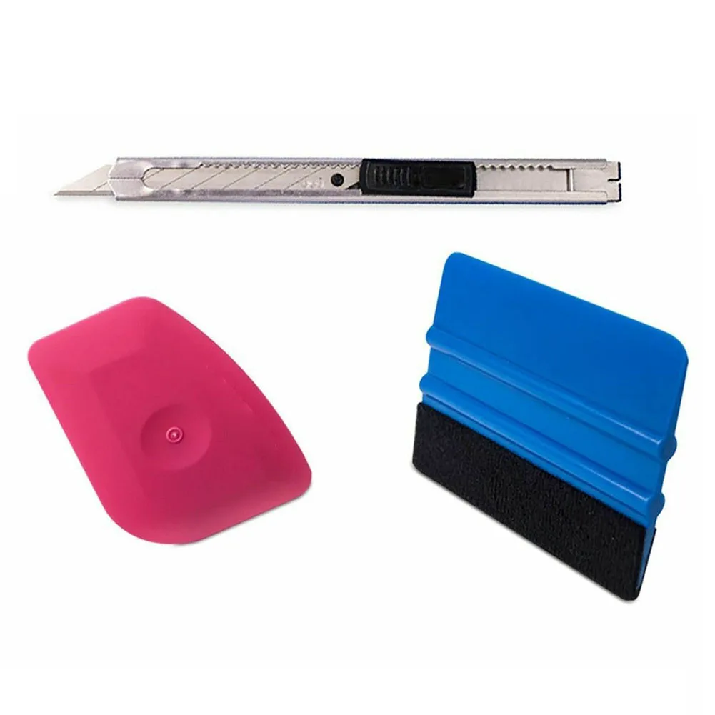 

Car Vinyl Wrapping Tools Felt Squeegee Application Casement Tint Scraper Kit Auto Car Styling Sticker Accessories Window Tint To