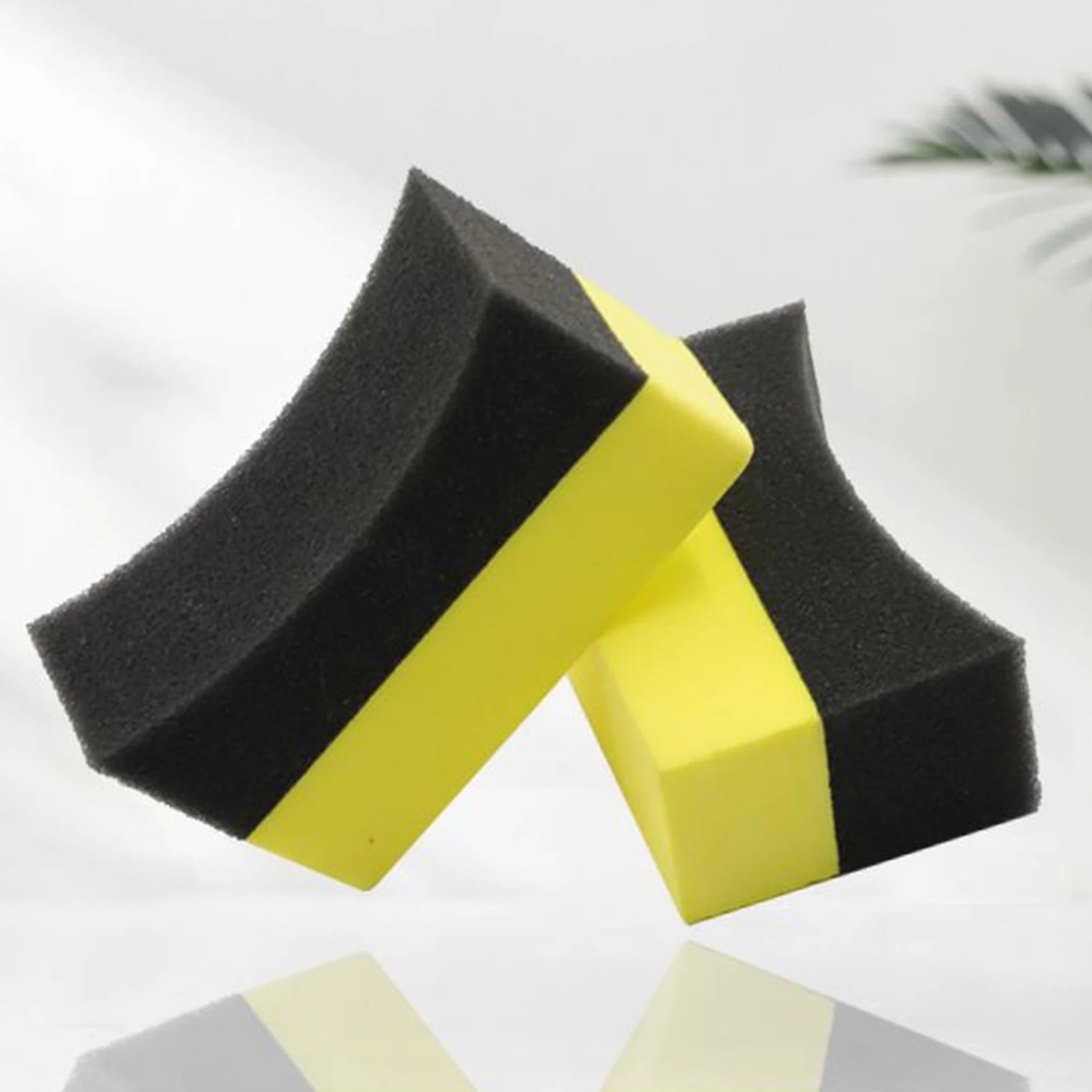 

5pcs Car Wash Waxing Sponge Crescent Shape Multi-functional Auto Wheel Tire Cleaning Wipe Sponge Brush Car Grooming Tools