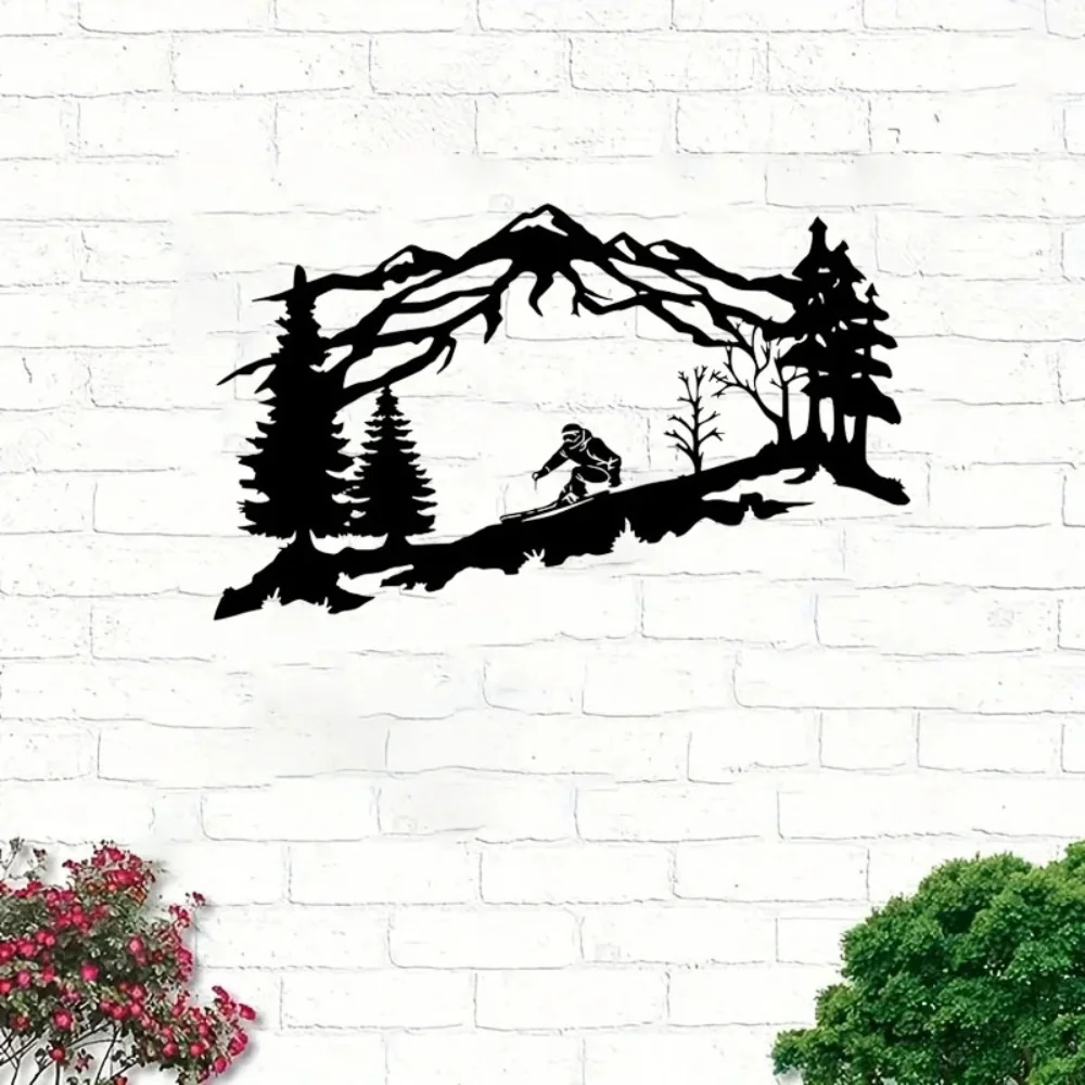 Очаровательный Металлический горнолыжный Настенный декор идеальный подарок для