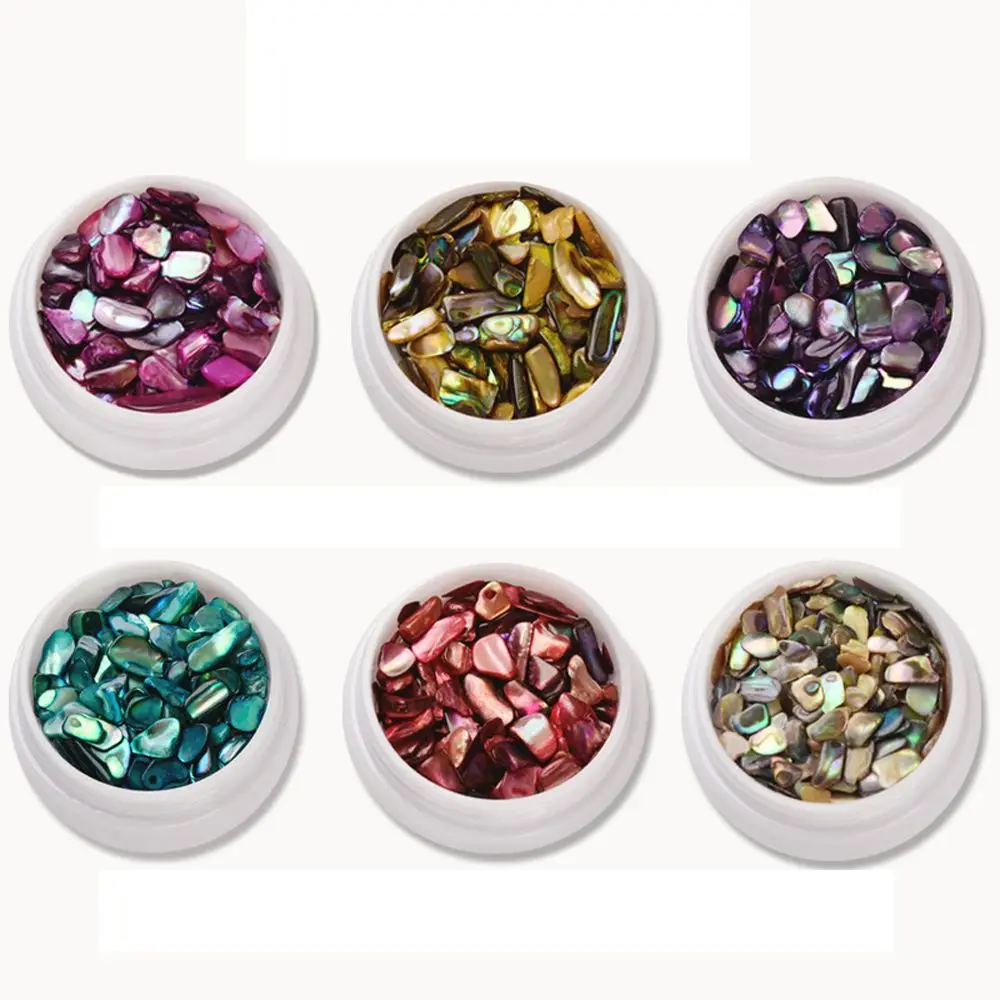 Ювелирные изделия Аврора 3D нашивки для ногтей дизайн ломтики ракушек фрагменты