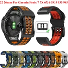 Ремешок для часов JKER 22 мм Quickfit для Garmin Fenix 7 Fenix 6 7X 5 5 Plus Forerunner 935 945, быстросъемный силиконовый браслет для часов