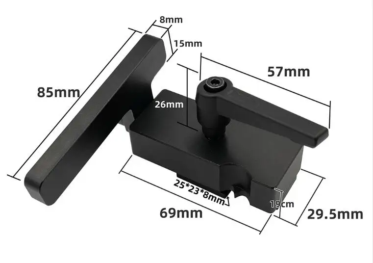 

Aluminum alloy material 45 type woodworking chute stopper Guide rail slide bar positioner (woodworking DIY)