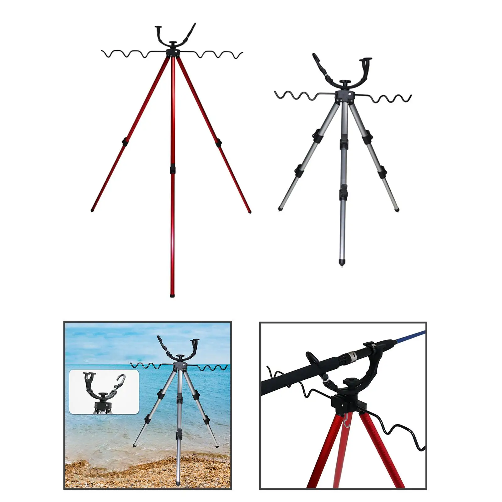 Держатель удочки для наземных удочек штатив складная подставка