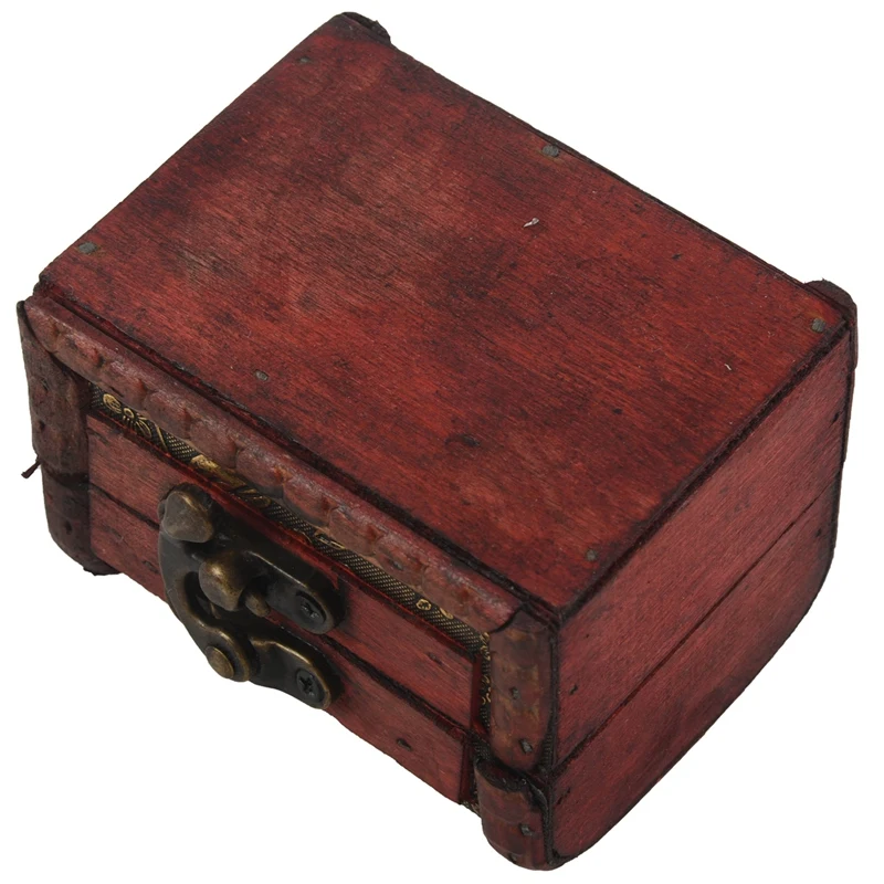 Портативный ретро-шкатулка для ювелирных изделий в античном стиле из дерева с