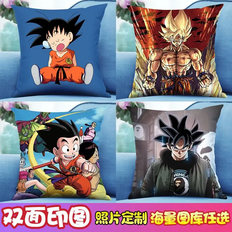 

Seven Dragon Balls Surrounding Monkey King and Tortoise Immortal Vegeta Customized Throw Pillow Animation Double sided