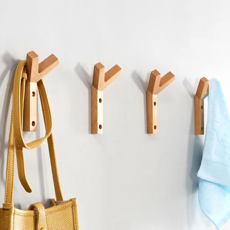 

Современный минималистичный крючок из бука, настенные крючки для сумок, крючки для пальто, комнатные Органайзеры для хранения, аксессуары для украшения дома, вешалка для ключей, держатель