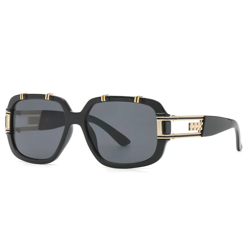 

Big Frame Sunglasses Men 2022 Fashion Square Metal Sun Glasses Women Retro Sunglass Vintage High Quality Gafas Oculos De Sol