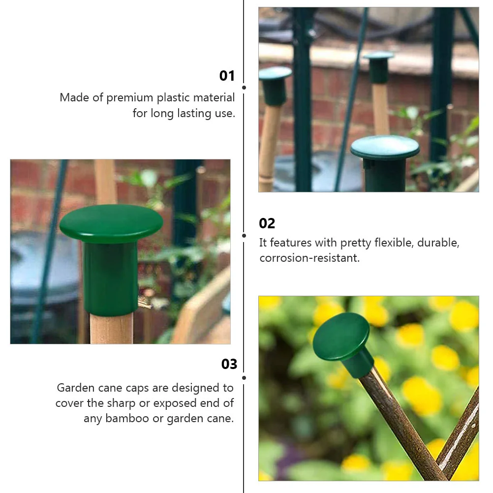 50 шт. набор садовых бамбуковых столбов протекторы для трости наконечники