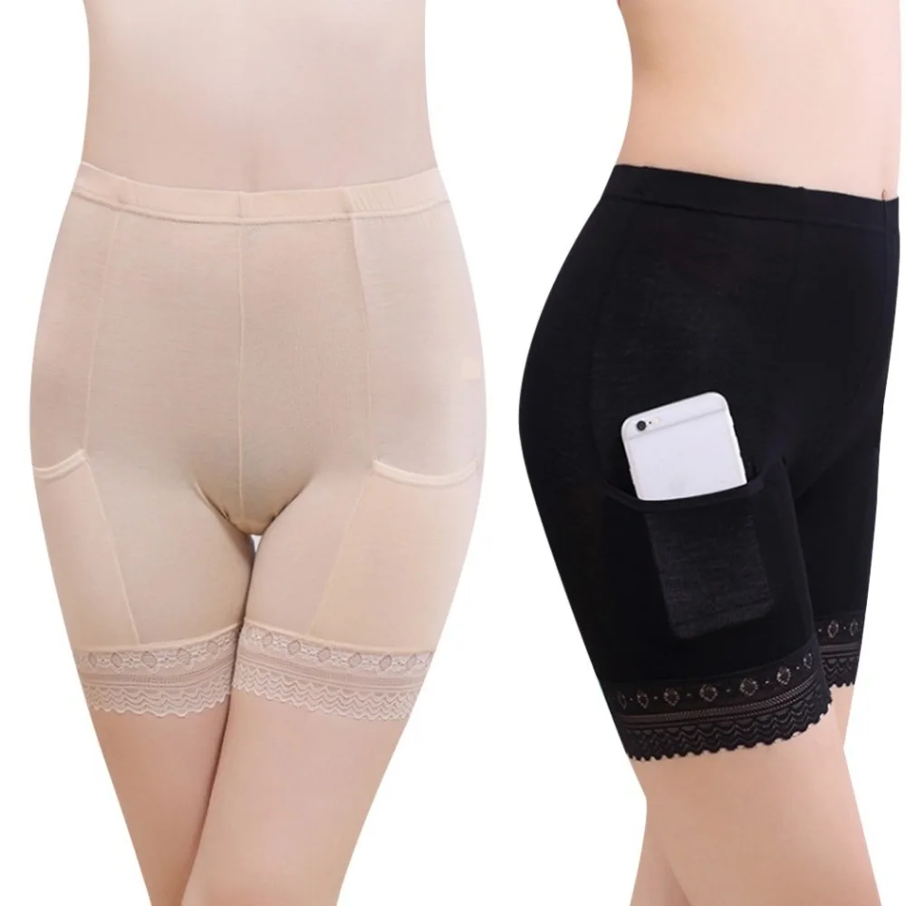 Женские боксеры из мягкого хлопка бесшовные шорты модала с карманами лето 2019 |