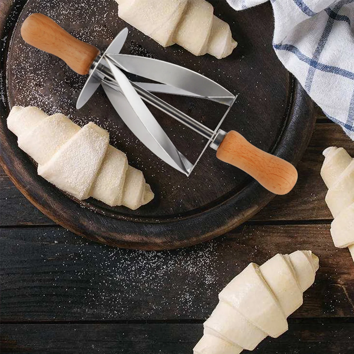 Машина для раскатки теста из нержавеющей стали приготовления круассанов