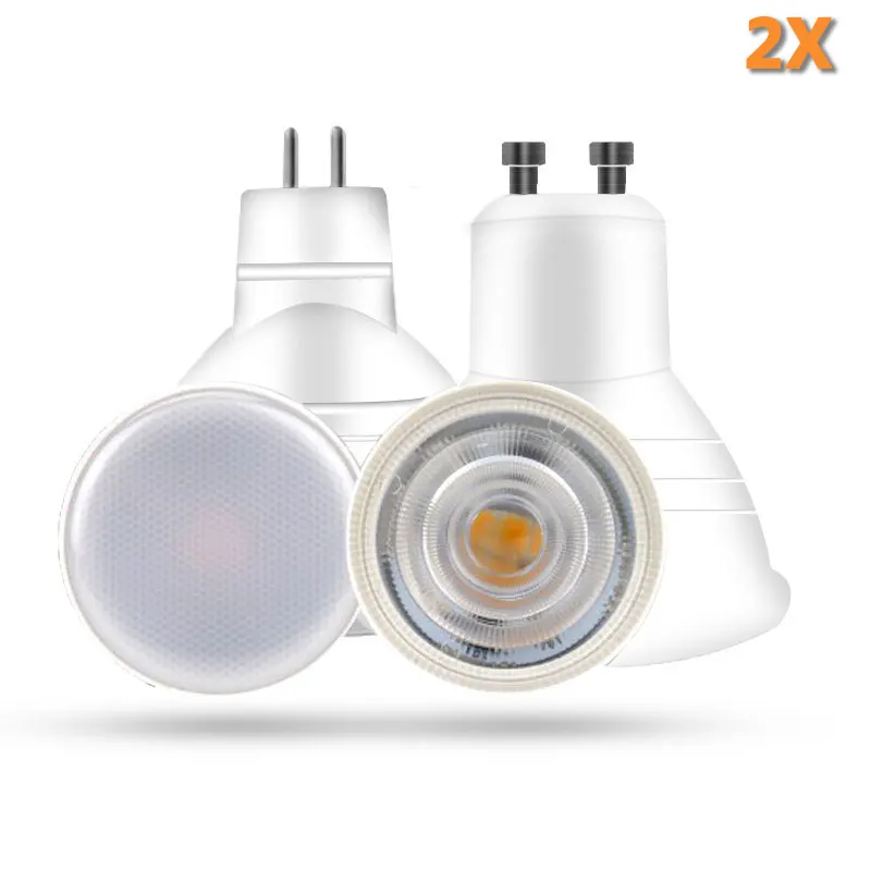 Светодиодная лампочка GU10 E27 E14 MR16 2 шт. 220 В переменного тока 7 Вт CRI ≥ 85 гарантия