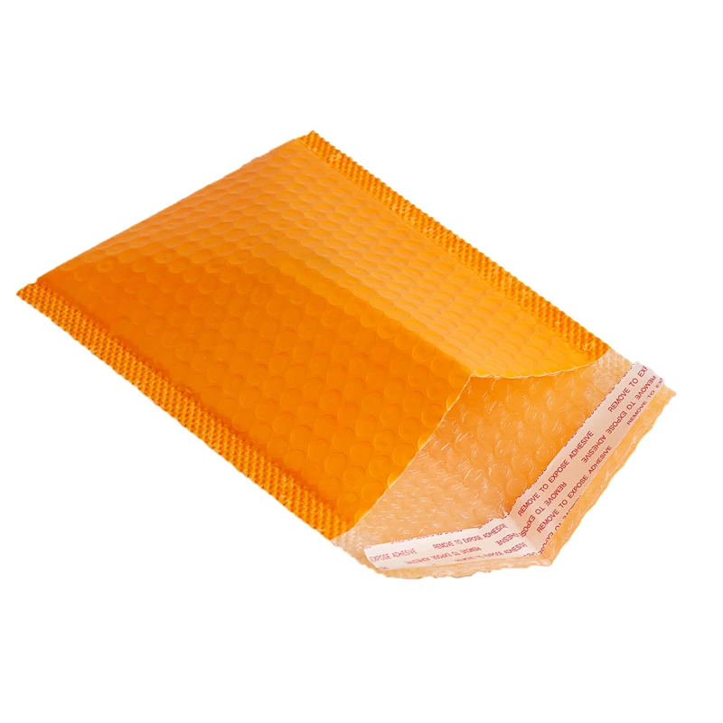 Tanie 50 Sztuk Mailer Poly Bubble Wyściełane Koperty Na Przesyłki Do Mailer Opakowanie Na Prezenty Własny Woreczek Hermetyczny Bubble Padding Pomarańczowy