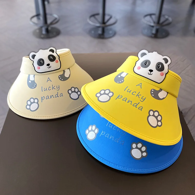 

Детские кепки для девочек, летняя новая Солнцезащитная шапка для мальчиков, пустая мультяшная шляпа от солнца, дорожная уличная Защитная шл...