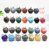 natural stones and crystals carved mini apple figurine room ornamenthealing gem collection furnishing decoration christmas gift