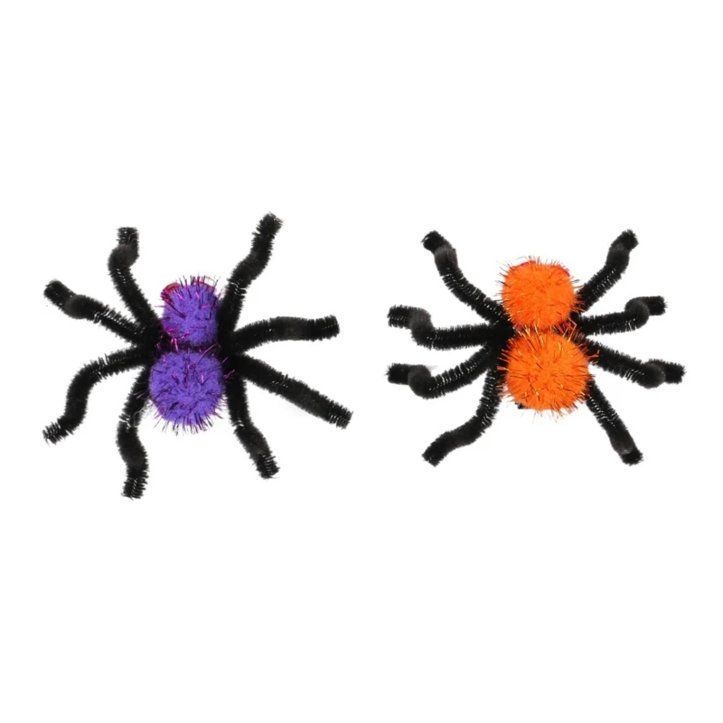 2 шт. блестящая заколка для волос в форме пауков Harajuku привлекательная девочек
