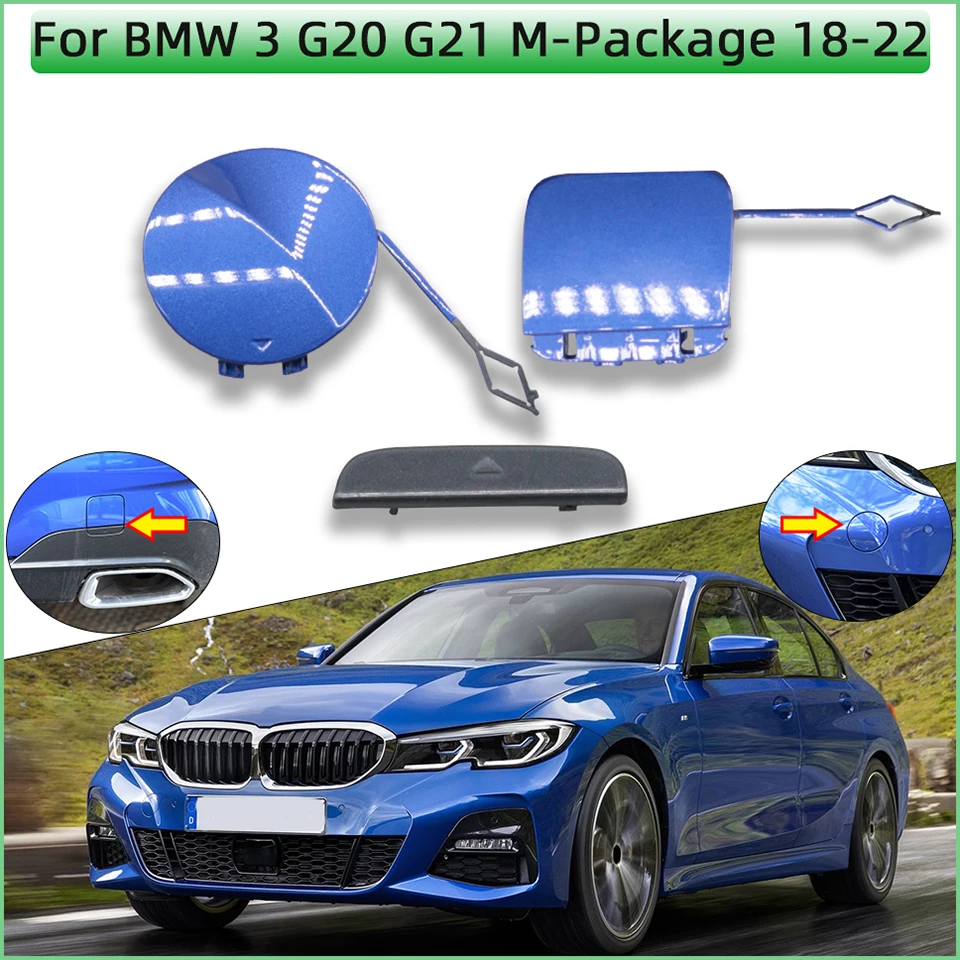 

For BMW 3 G20 G21 M-Sport Front Rear Bumper Towing Hook Cover Hauling Shell Cap 2018 2019 2020 2021 2022#51118099893 51128099902