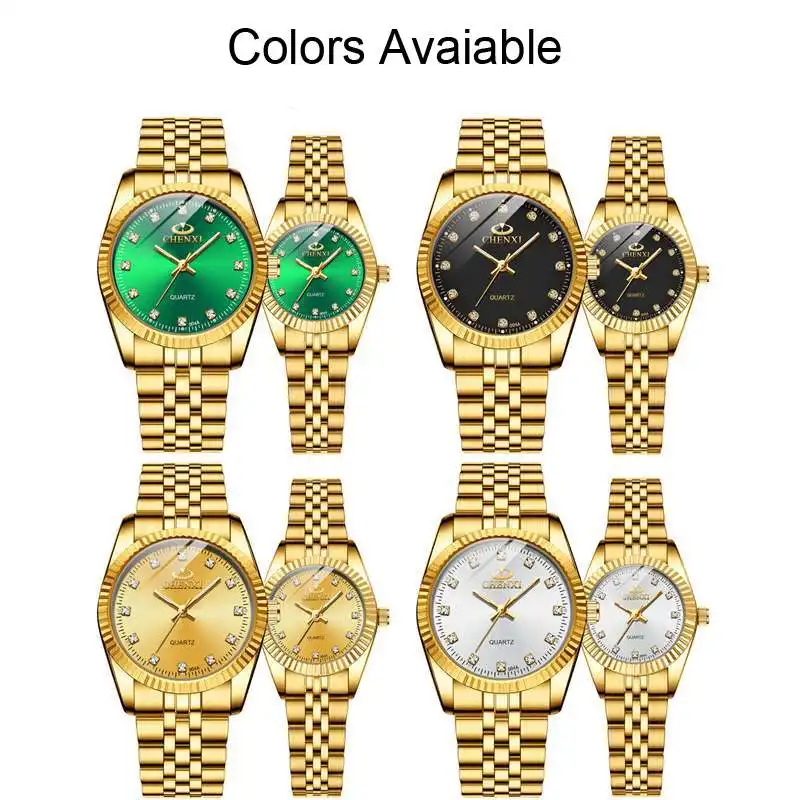 2023 Men's and Women's Watch Hot Selling Item High Quality Foreign Trade Fashion Commercial Affairs Gold couples watch