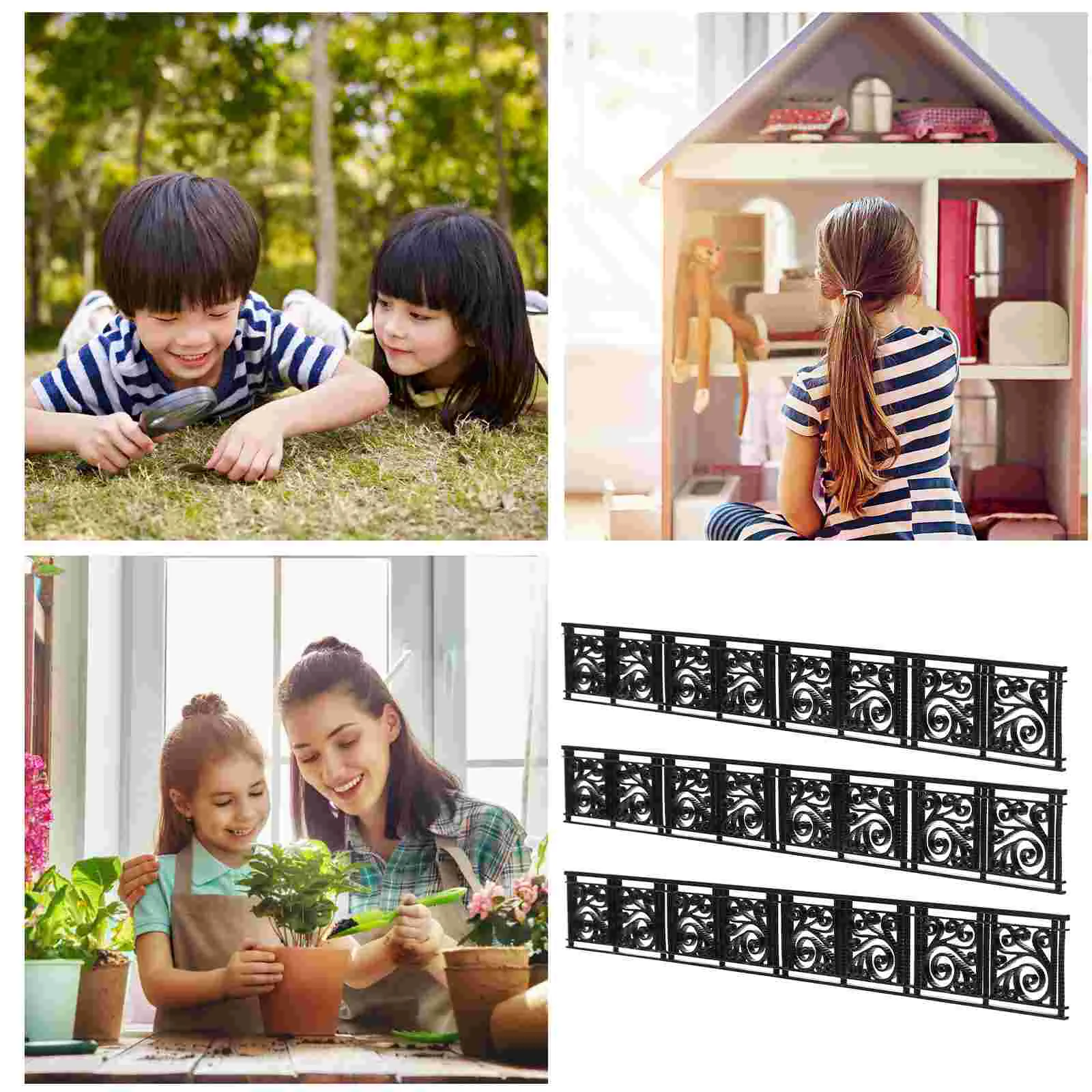 8 шт. ретро-декор собранная вручную песочница архитектурная модель перила