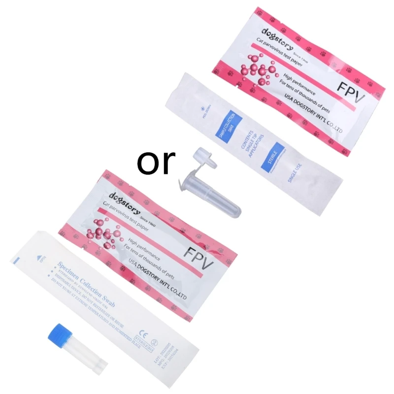 

for Cat Parvoviruses Tester Disposable for Cat Test Strip Set with Cotton Swab Dropper FPV Panleukopenia Viruses Tester